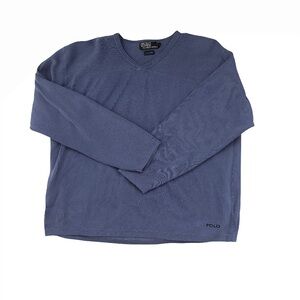 Ralph Lauren Men's V-Neck Sweater in Blue